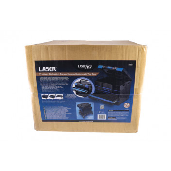 LASER Premium Stackable 4 Drawer Storage System with Top Box