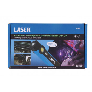 LASER Aluminium Rechargable Mini Paocket Light with UV