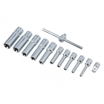 LASER Deep E-Socket Set 1/4 & 3/8"D 12pc"