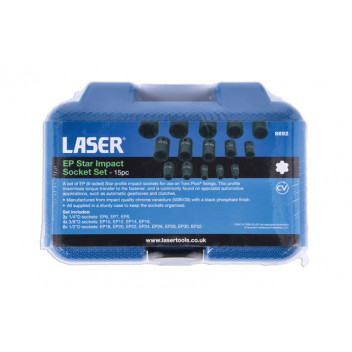 LASER EP Star Impact Socket Set 15pc