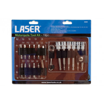 LASER Motorcycle Tool Kit 19pc