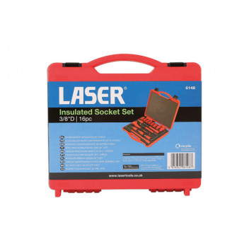 LASER Insulated Socket Set 3/8D 16pc"