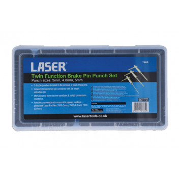 LASER Twin Function Brake Pin Punch Set 3pc