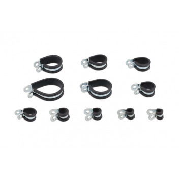 CONNECT Assorted Rubber Lined P Clips 60pc
