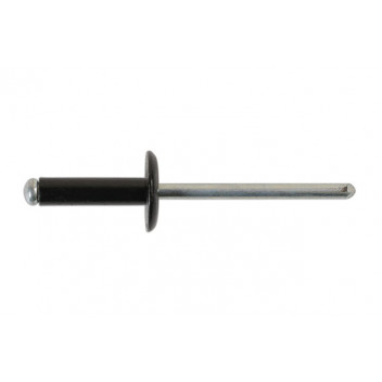 CONNECT Large Flange Black Rivets 3.2mm x 10mm Pk 100