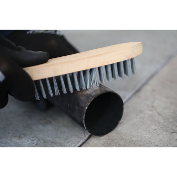 LASER Wire Brush 4 Row Wooden Handle