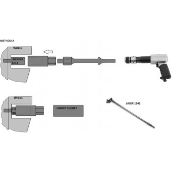 LASER Wheel Locking Nut Removal Kit 11pcs