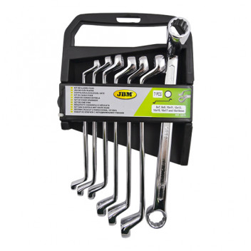 SET OF 7 OFFSET SPANNERS WITH TWO PHILLIPS ENDS