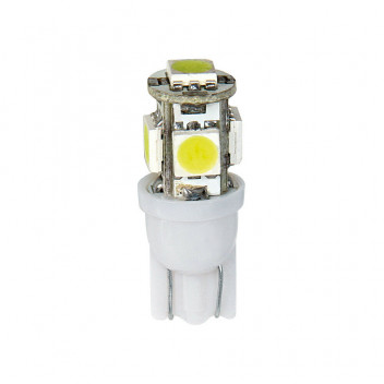 12V 5W T10 Wedge Bulbs 501 LED Bulbs HYPER-LED 5smd WHITE (2