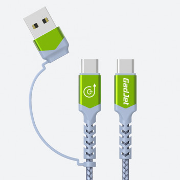 GadJet Type C to Type C + USB Cable 2m