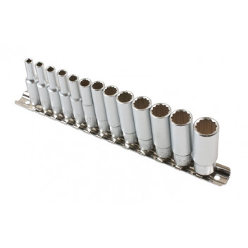LASER Bi-Hex Deep Socket Set 1/4D 13pc"