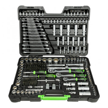 216 Pieces 12-Point Socket And Ratchet Spanner Set - Zinc Fi