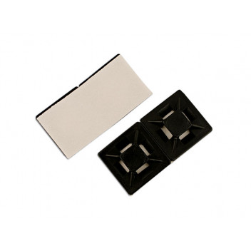 CONNECT Black Cable Tie Self-Adhesive Mounts 19mm (100)