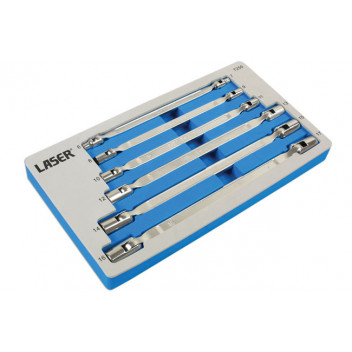 LASER Double Flexible Socket Wrench Set 6pc