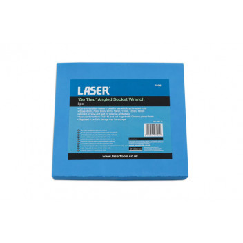 LASER Go Thru Angled Socket Spanner Set 8pc