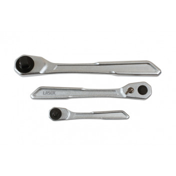 LASER Slim Handle Ratchet Set 1/4D