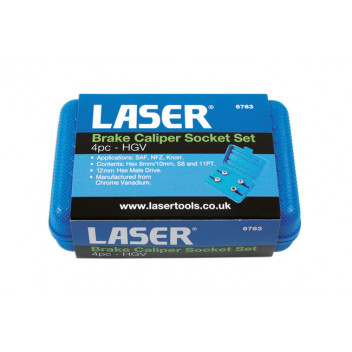 LASER Brake Caliper Socket Set 4pc - HGV
