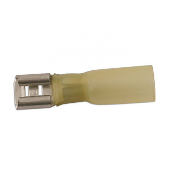 CONNECT Yellow Female Heatshrink Push-on 6.3mm Pk 25