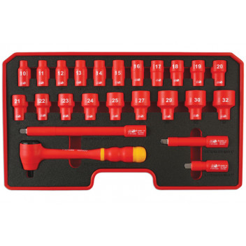 LASER Insulated Socket Set 1/2D 24pc"