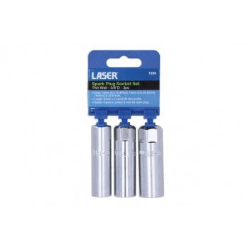 LASER Thin Wall Spark Plug Socket Set 3pc