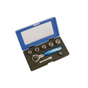 LASER Alldrive Socket Set 1/4D 8pc"