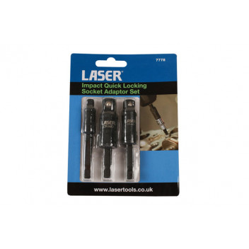 LASER Impact Quick Locking Socket Adaptor Set 75mm 3pc