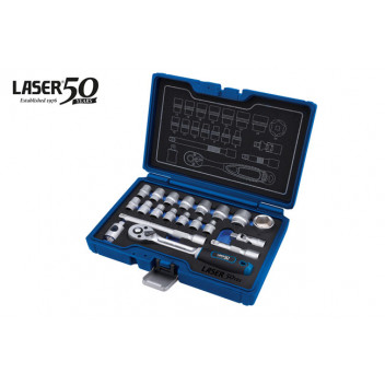 LASER Socket Set 3/8D - 20pc - 50th Anniversary"