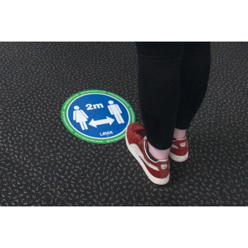 LASER Laser Tools Floor Sticker 2m Distancing 6pc