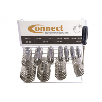 CONNECT SS Hose Clip Rack C/w Hose Clip Driver Pk 1