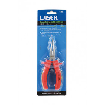 LASER Insulated Long Nose Pliers 1000v 150mm