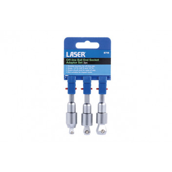 LASER Offline Ball End Socket Adaptor Set 3pc