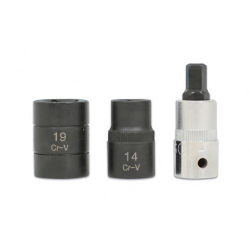 LASER Pentagon Socket & Bit Set 3pc
