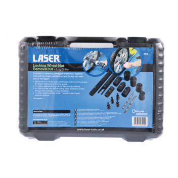 LASER Locking Wheel Nut Removal Kit - Lug Driller