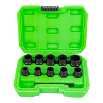 Set Of 11 3/8 Twist Sockets For Removal Of Security Screw/N"