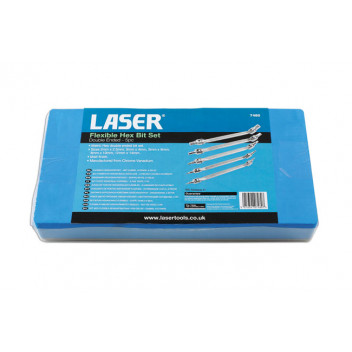 LASER Double Ended Flexible Hex Bit Set 5pc