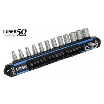 LASER LocSoc Socket & Bit Set 1/4D - 44pc - 50th Anniversar"