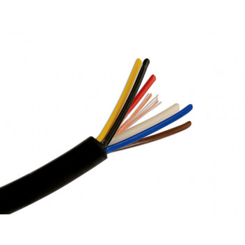 CONNECT Black 6 & 1 Trailer Cable  8.75 Amp & 17.5mm 30m