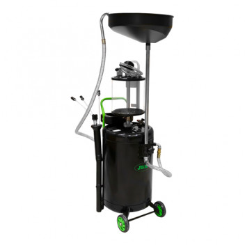 MOBILE WASTE OIL DRAINER WITH INSPECTION CHAMBER 90L