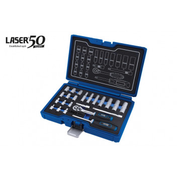 LASER Socket Set 1/4D - 23pc - 50th Anniversary"