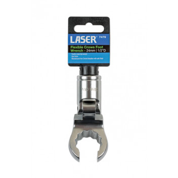 LASER Flexible crows foot wrench 24mm 1/2 drive"