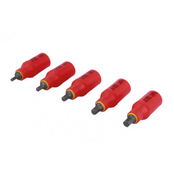 LASER Insulated Hex Bit Socket Set 3/8D 5pc"