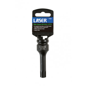 LASER Ribe Impact Bit M12 1/2'D