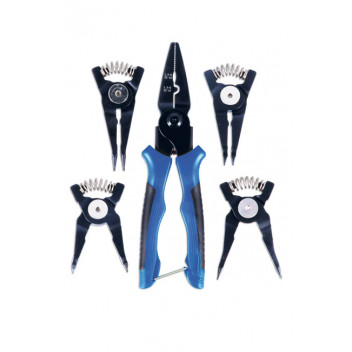 LASER Interchangeable Circlip Plier and Crimper Set 5-in1