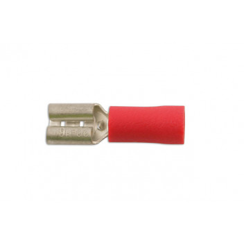 CONNECT 6.3mm Red Female Push On Insulated Terminals (10)